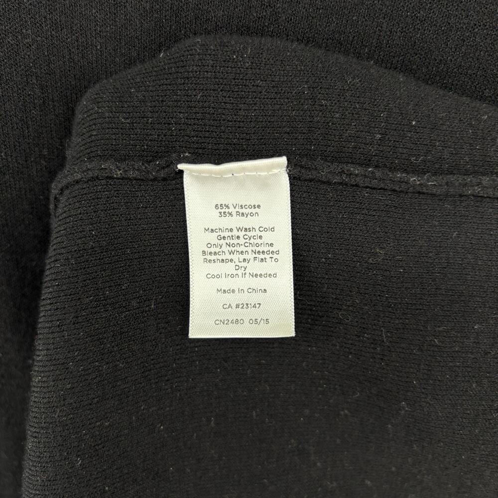 TALBOTS Dress X Sweater Knit Sleeveless Back Zip Scoop Neck Viscose Blend Black - Picture 9 of 13